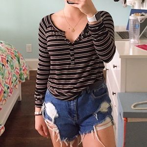 American Eagle soft and sexy striped long sleeve